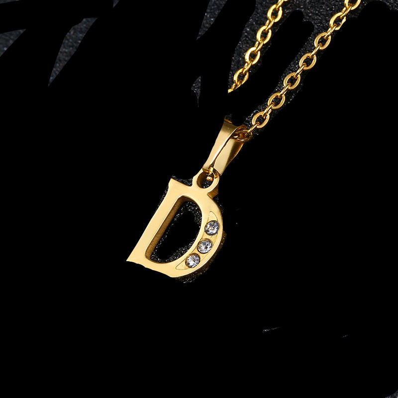 Lucky English Letter Pendant Clavicle Chain