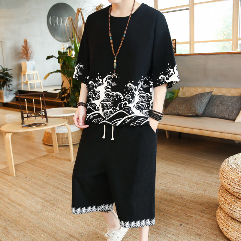 Summer short-sleeved T-shirt suit