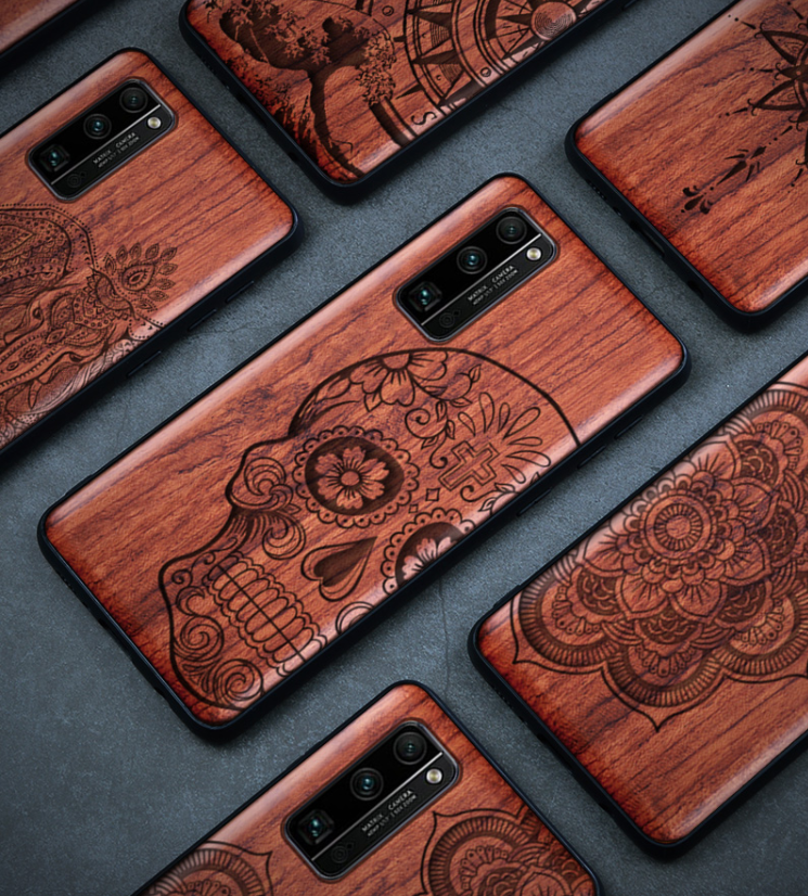 Title 6, Anti-Drop Phone Case 30S Retro Wood Carving