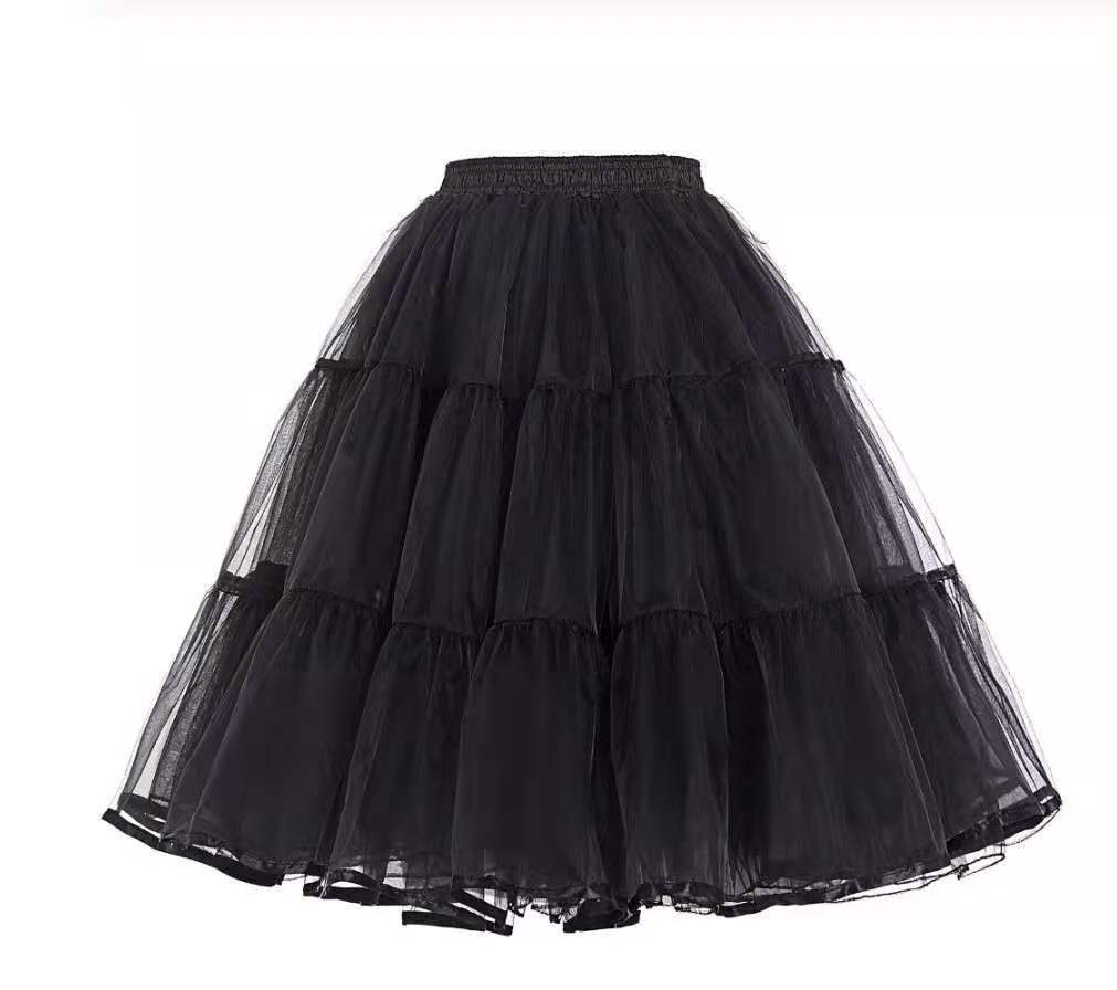 New Style Black Pettiskirt European And American Mid-Length Pettiskirt