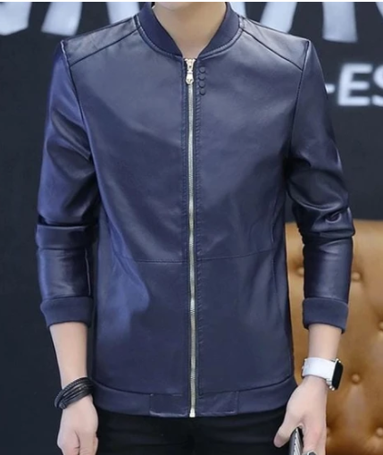 Men's Stylish Slim-Fit Soft Leather Jacket