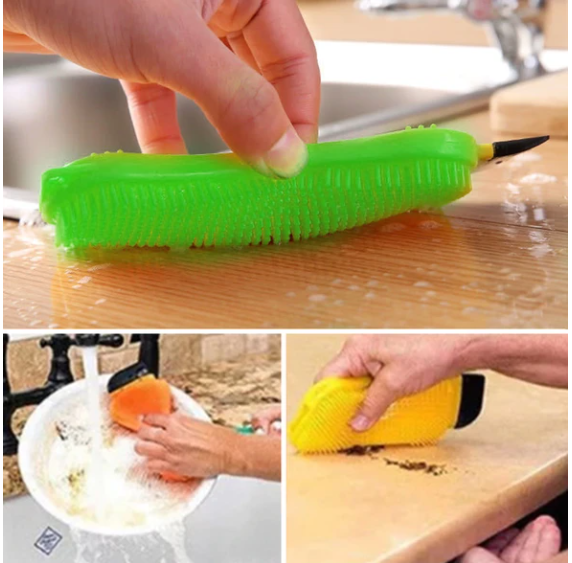 Title 3, Multifunctional Silicone Scrubbing Pot Brush, C...