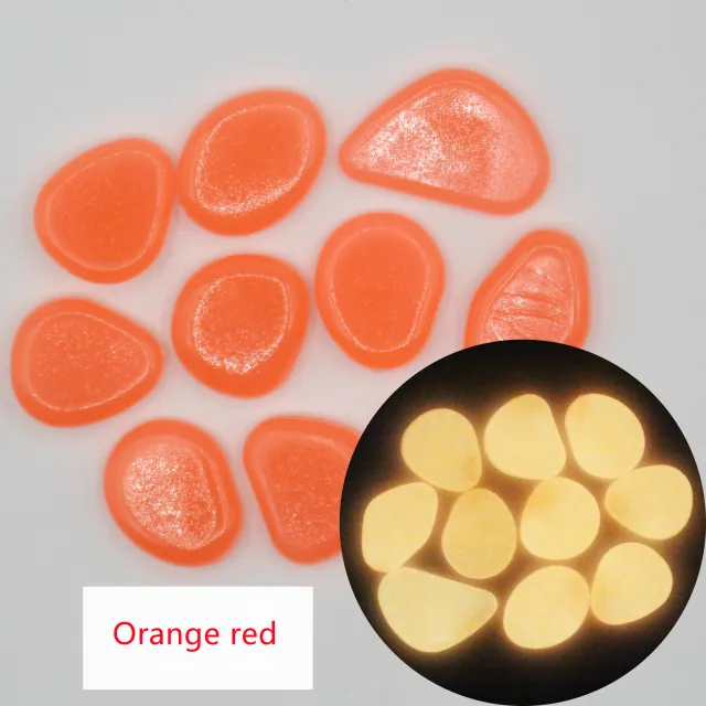 Garden aquarium aquarium luminous stone Artificial fluorite fluorescent luminous pebbles Orange Red - Shop at LoveMi
