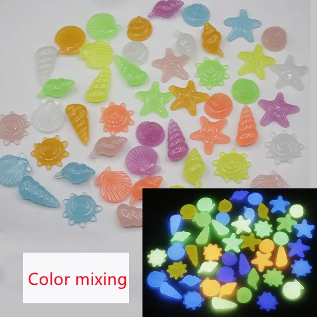 Garden aquarium aquarium luminous stone Artificial fluorite fluorescent luminous pebbles Color Mixing - Shop at LoveMi