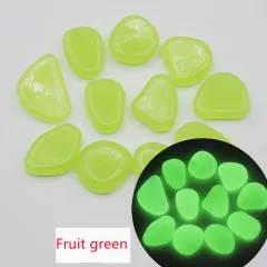 Garden aquarium aquarium luminous stone Artificial fluorite fluorescent luminous pebbles - Fruit Green - View 1