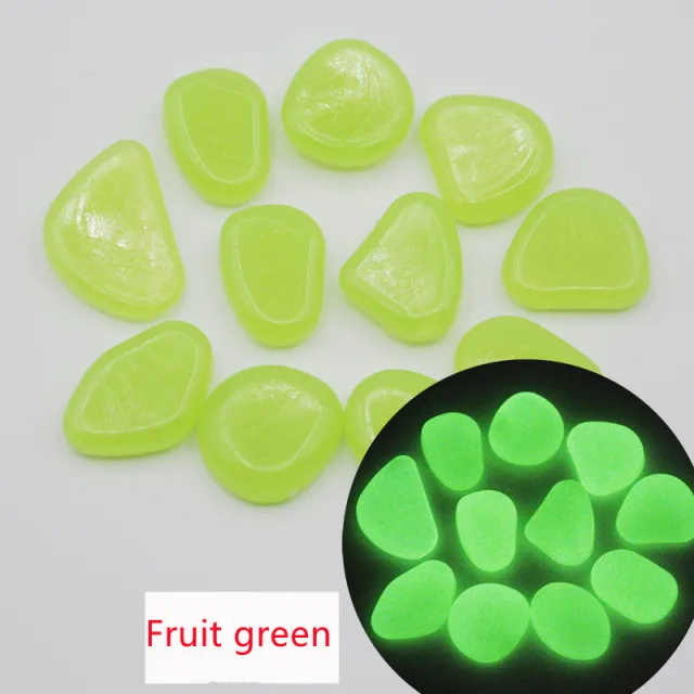 Garden aquarium aquarium luminous stone Artificial fluorite fluorescent luminous pebbles Fruit Green - Shop at LoveMi