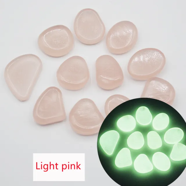 Garden aquarium aquarium luminous stone Artificial fluorite fluorescent luminous pebbles Light Pink - Shop at LoveMi