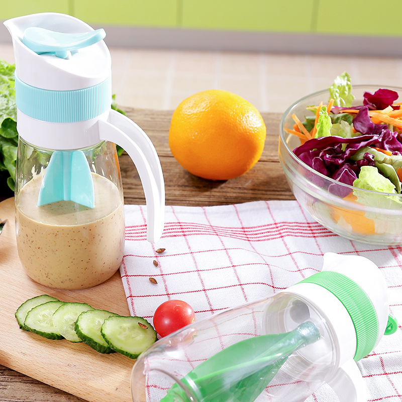 Title 9, Salad Bottle With Handle Kitchen Salad Mixing C...