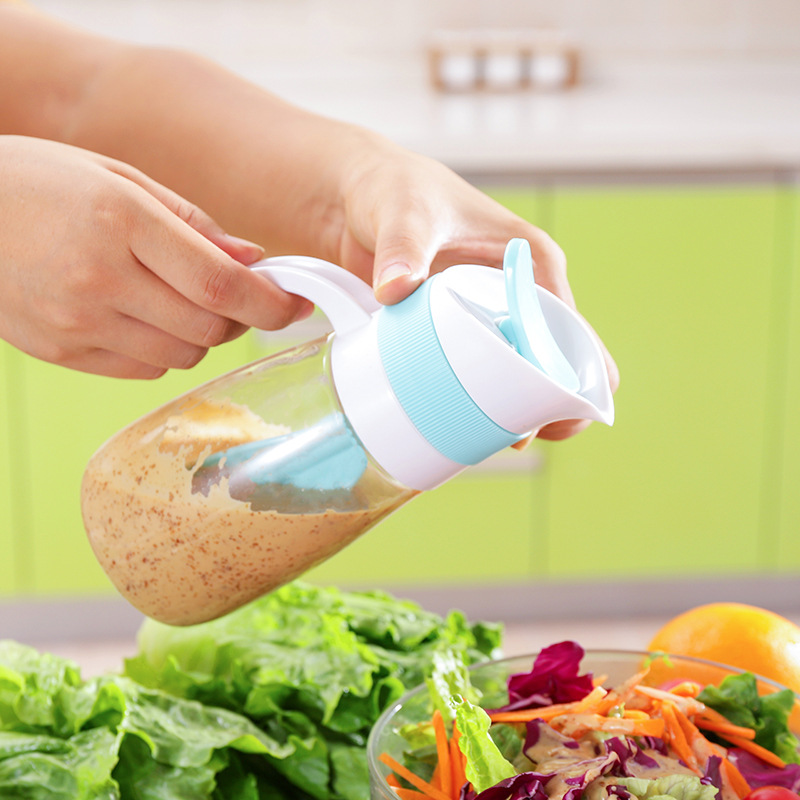 Title 8, Salad Bottle With Handle Kitchen Salad Mixing C...