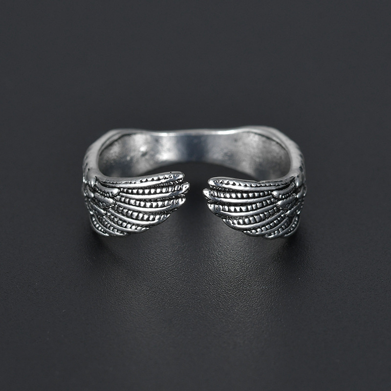 Hip Hop Angel Wing Ring Male