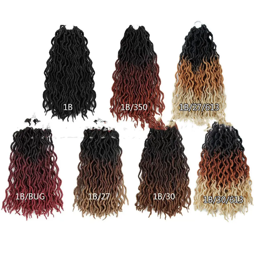 Ombre Curly Crochet Hair Synthetic Braiding Extensions