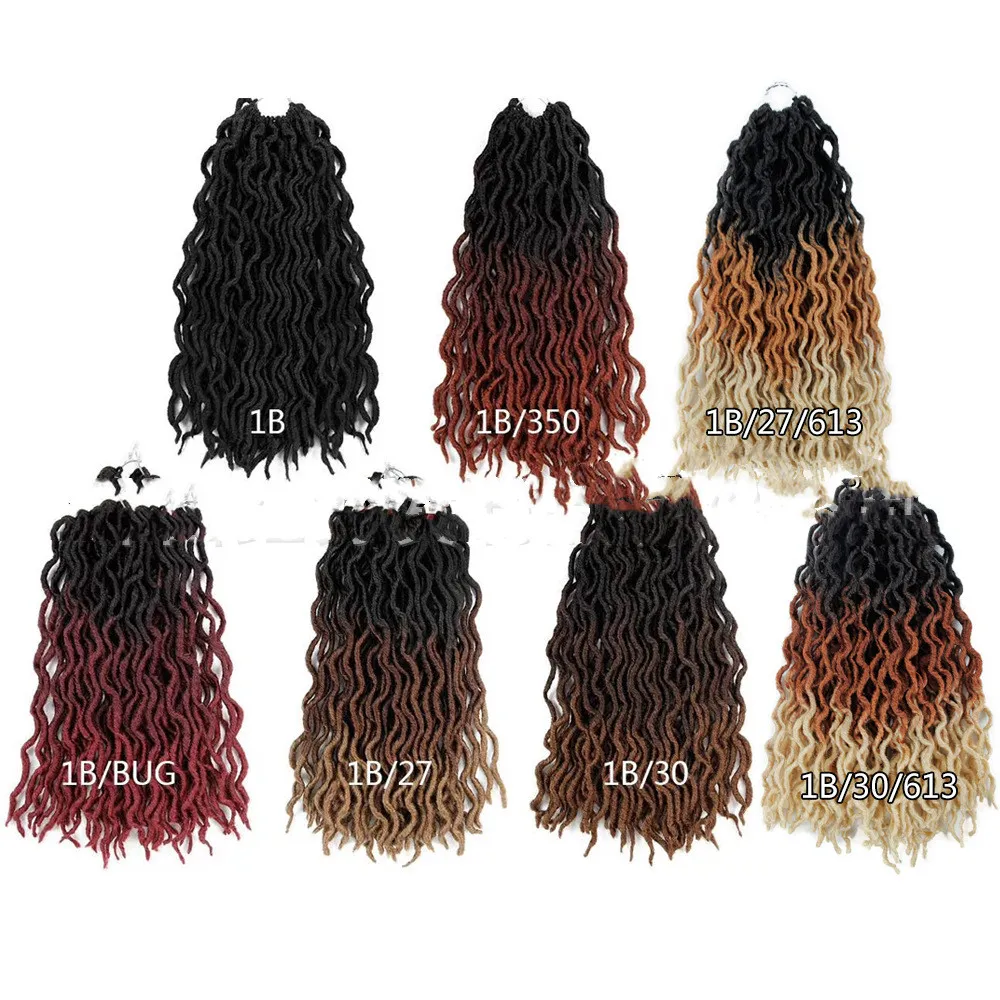 Ombre Curly Crochet Hair Synthetic Braiding Hair Extensions - 1B 30 613Style
