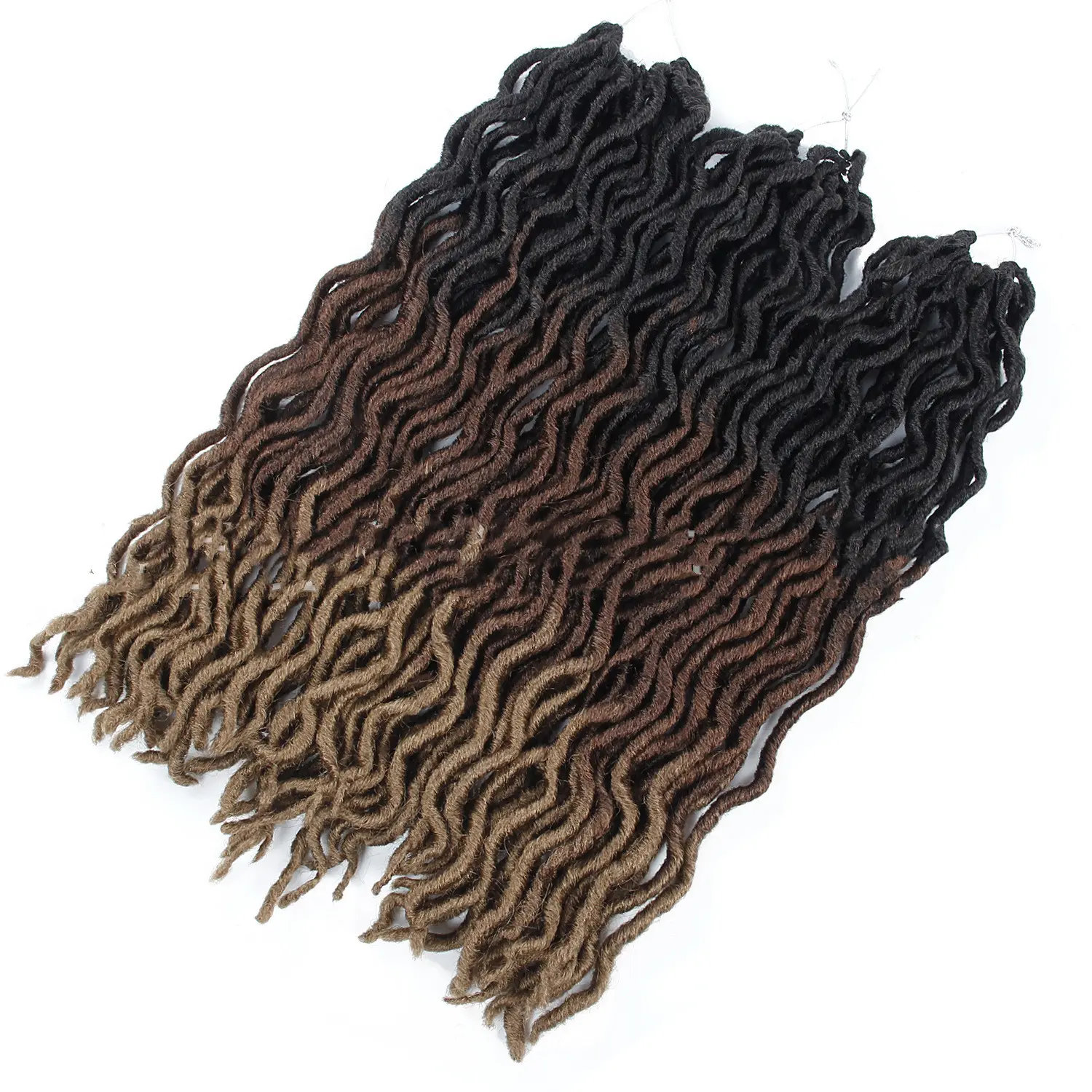 Ombre Curly Crochet Hair Synthetic Braiding Extensions