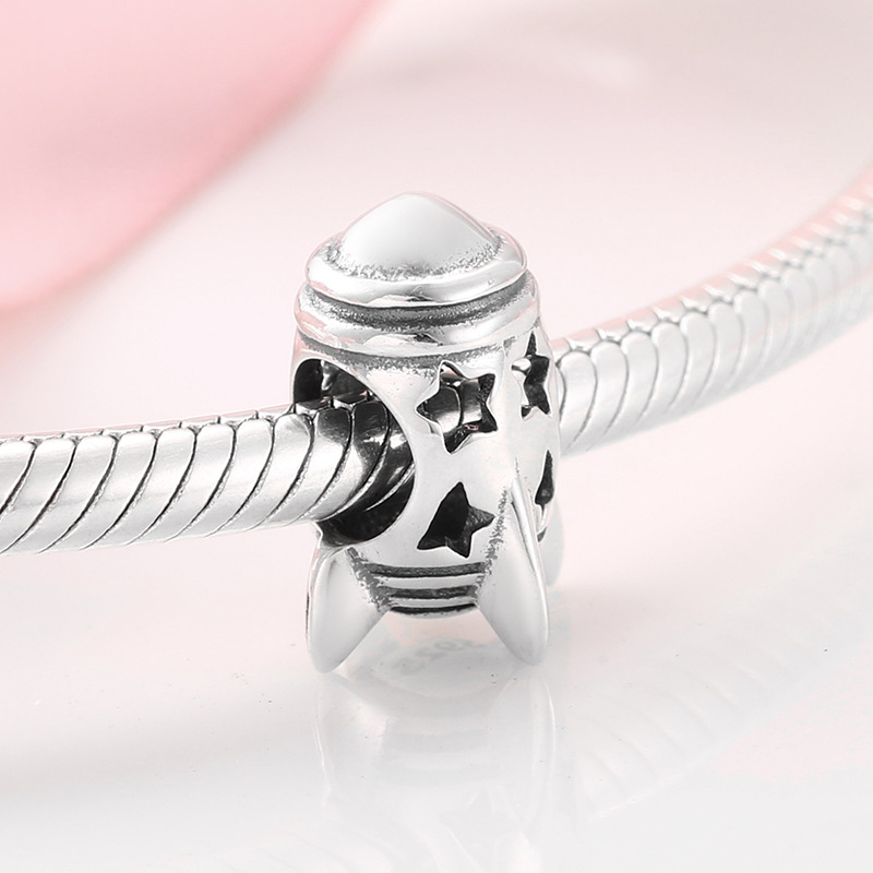 Sterling Silver Beads Creative Space Series Charm Bracelet Silver Accessories Loose Beads