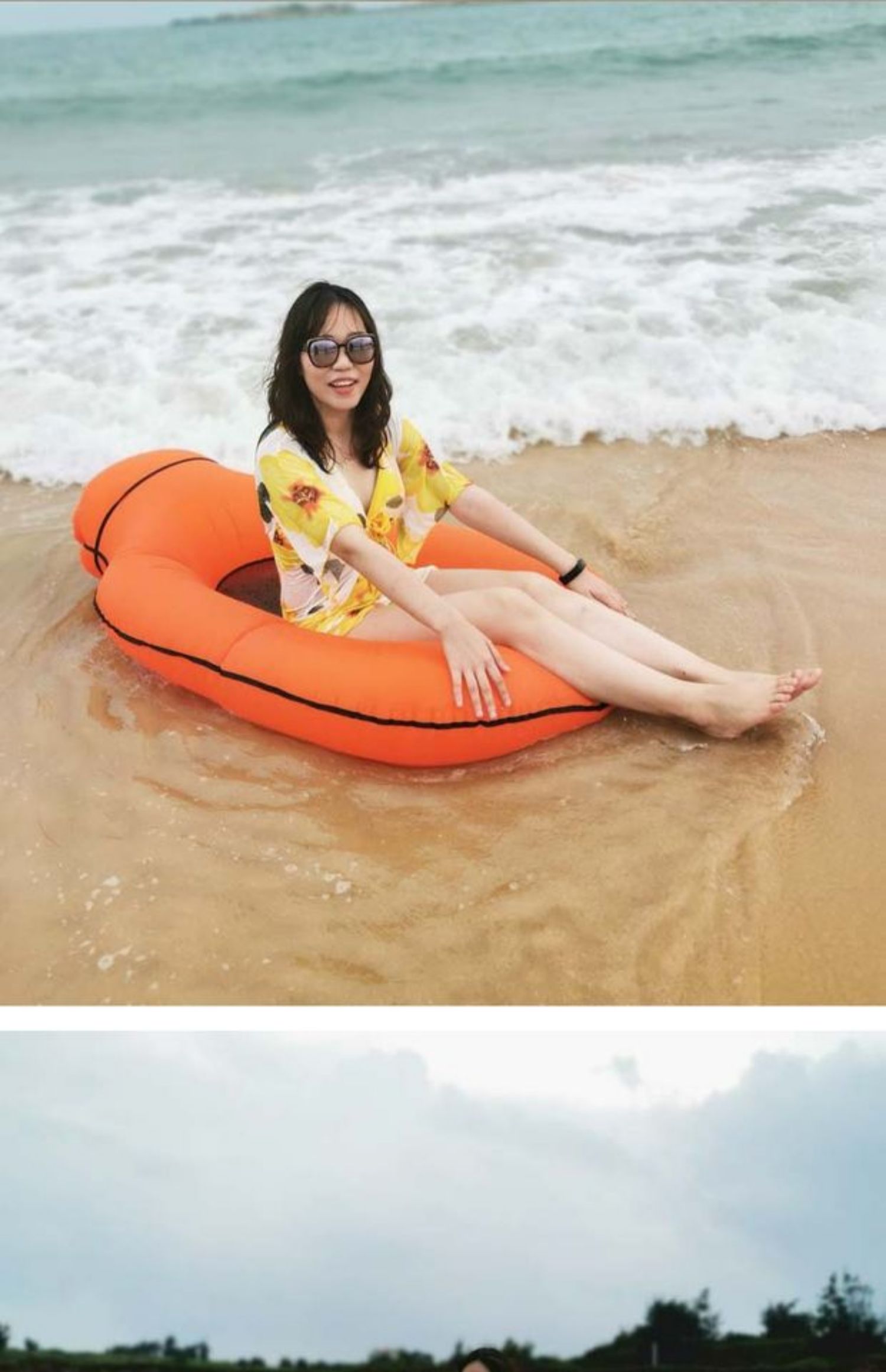 Nylon Outdoor Inflatable Bed Lazy Sofa Water Inflatable Bed