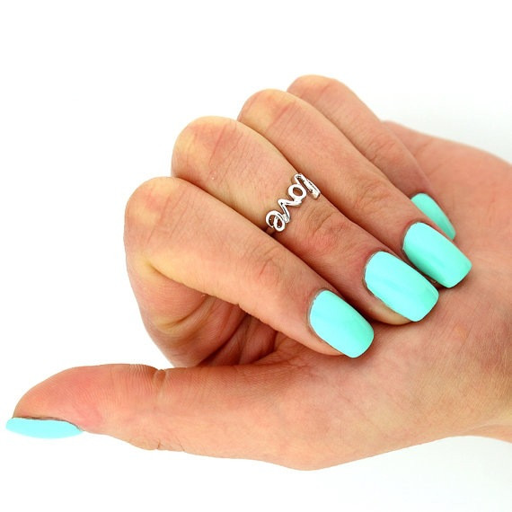 European And American Jewelry, Street Fashion, Love, Letter Open Joint Ring, Foot Ring, Toe Ring Female