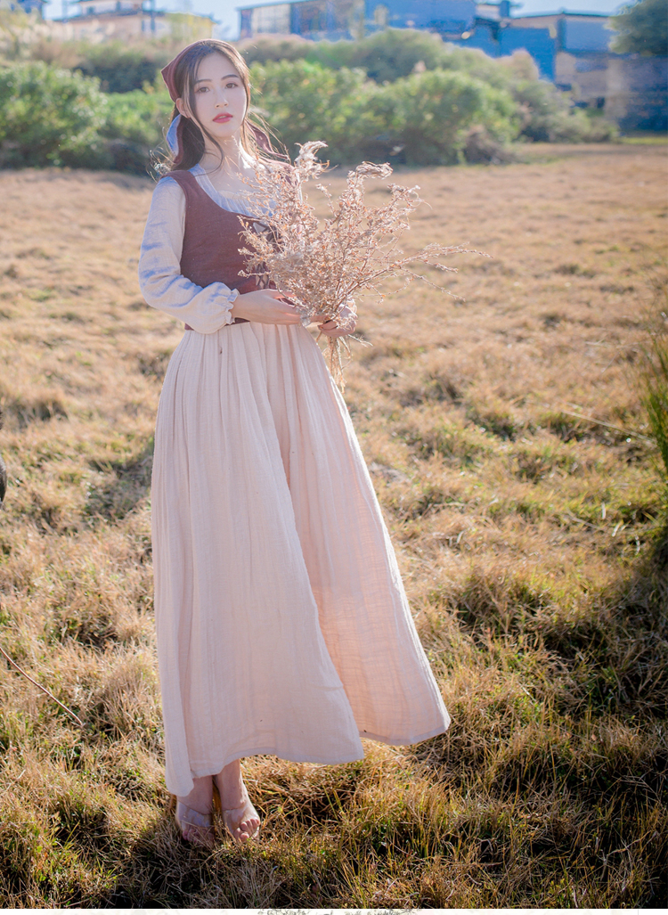 Cotton Linen Two-Piece Dress And Waistcoat, picture 4 of 5