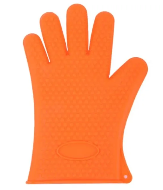 Kitchen Gloves Microwave Oven Heat Insulation High Temperature Resistant Thickening Anti Scalding Baking Silicone Orange - Shop at LoveMi