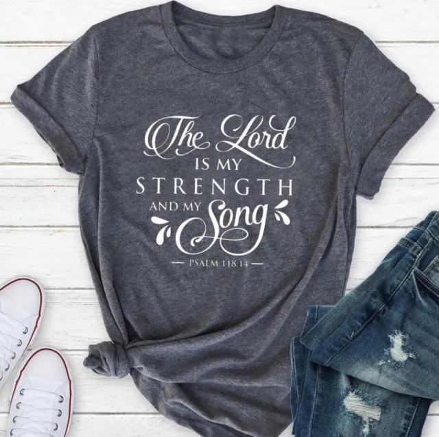 T Shirt Women Fashion Retro Funny Jesus T Shirt Faith Slogan Art Top Gris S - Shop at LoveMi