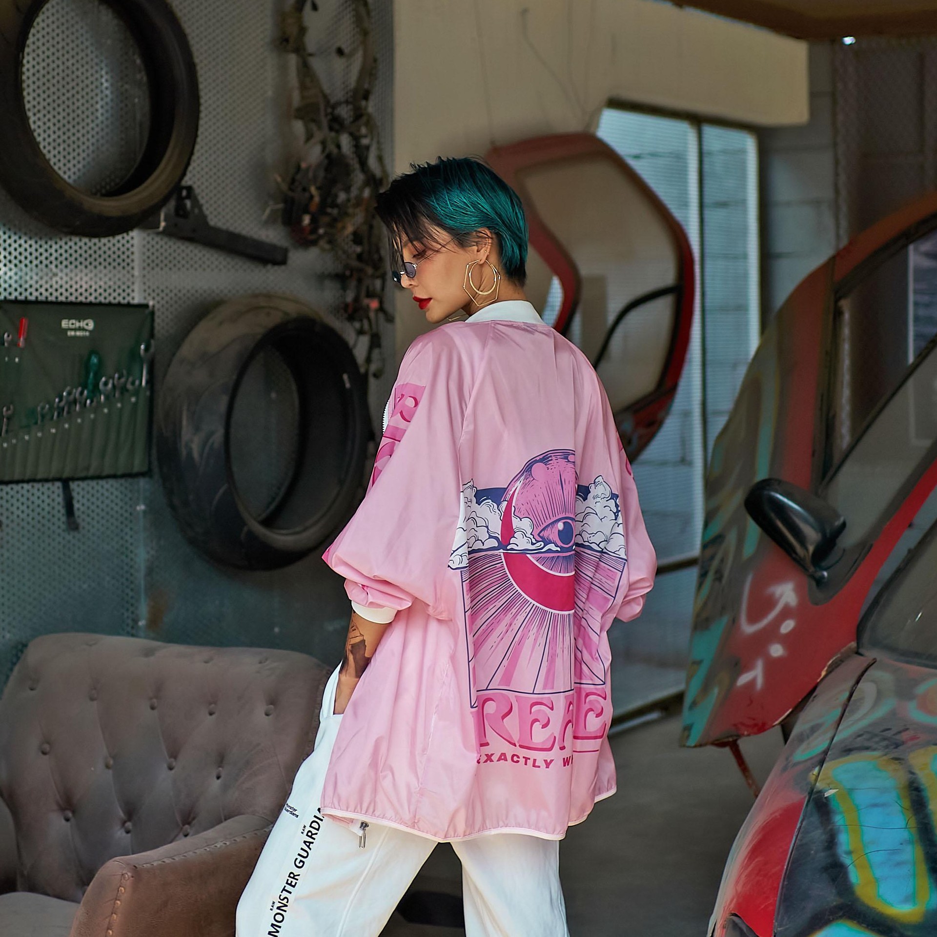 Women's Sun Protection Shirt Jacket Pink Zipper Cardigan UV