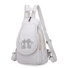 Crossbody Chest Bag Soft Leather Mini Ladies Small Backpack - View 1