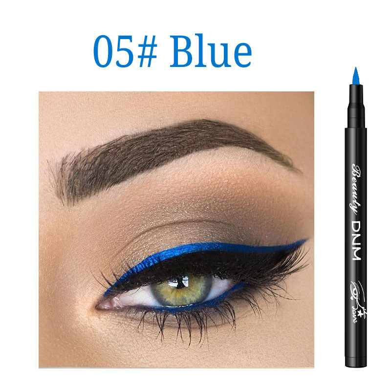 Dnm Color Eyeliner Long Lasting Waterproof And Non Smudge Liquid Eyeliner Blue - Shop at LoveMi