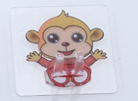 Transparent gold monkey toothb