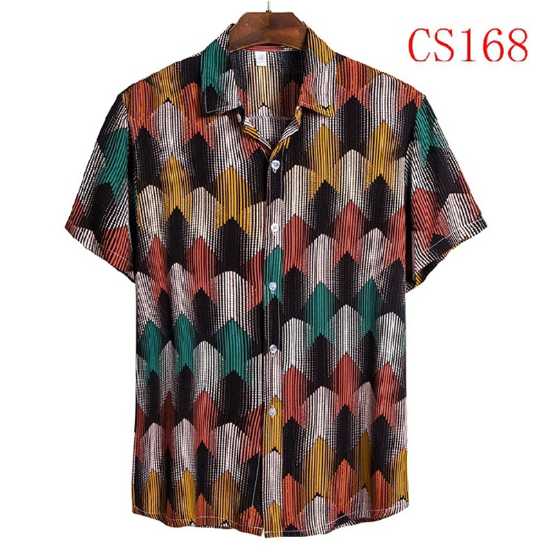 Flower Shirt Series High-quality Cotton Short-sleeved Lapel Shirt