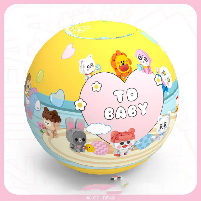 Blind Egg Fellow Uncle Baby Version Constellation Building Blocks With Round Display Ball Box