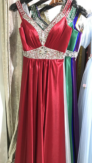 Women Sleeveless Sexy A Line Elegant Wedding Party Formal Gowns Long Evening Dress Dark Red - Shop at LoveMi