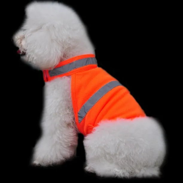 Summer Pet Clothing Dog Reflective Clothing Work Dog Safety Clothing Fluorescent Orange - Shop at LoveMi
