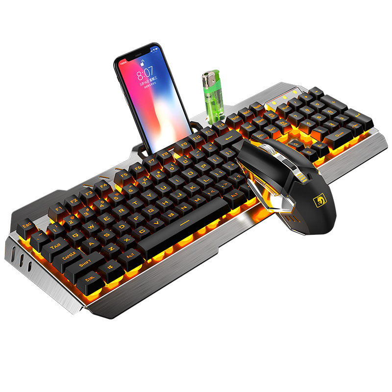 Xinmeng 670 trådløs lading tastatur og mus Set Game - Miniatyr 4