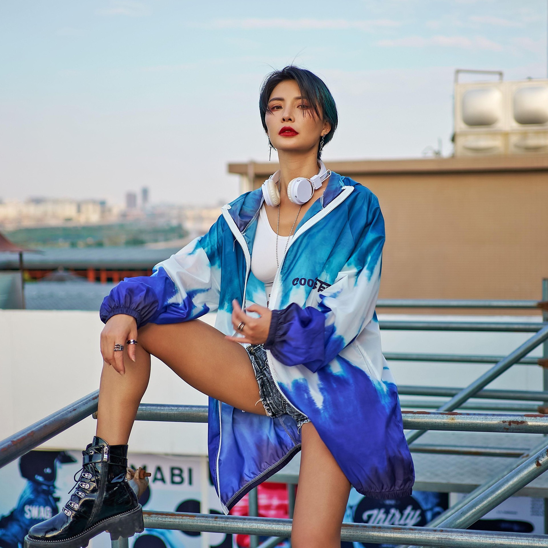 Long Women's Sun Protection Shirt, Sun Protection Clothing, Hooded Jacket, Loose Large Size BF Boyfriend Wind Pad Dyeing