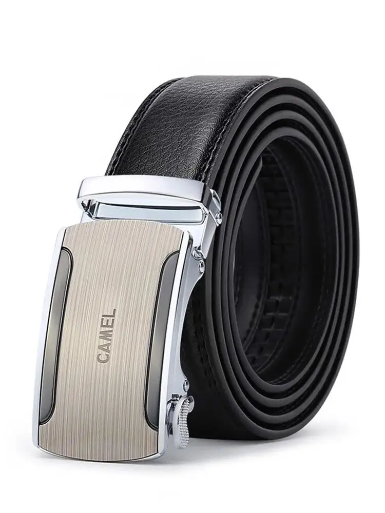 Camel Belt Men'S Leather Automatic Buckle Cowhide Casual Trouser