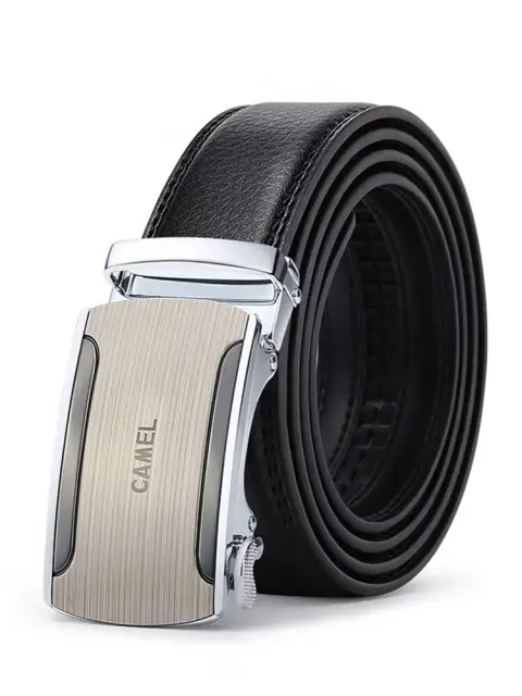 Camel Belt Men'S Leather Automatic Buckle Cowhide Casual Trouser