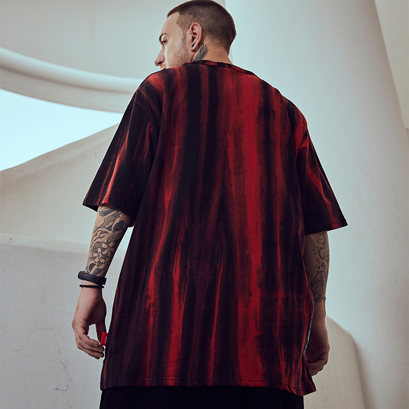 Tie-dye Trendy Brand Hip-hop Loose Short-sleeved T-shirt