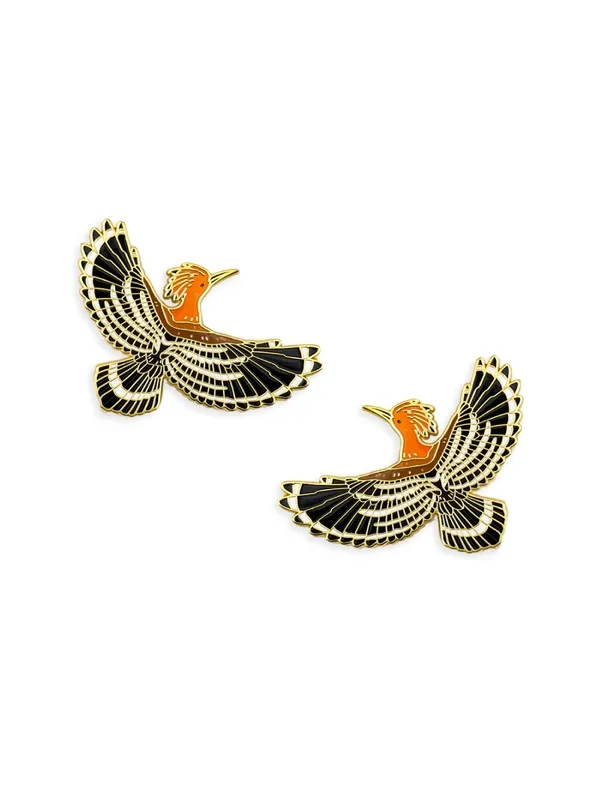 Mountain Scenery Daisy Brooch Birds Lovers Coat Accessories Exquisite Luxury Creative Badge Original Design A Pair - Shop at LoveMi