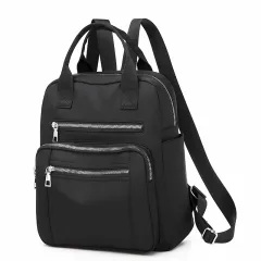 Oxford Dual-Purpose Spring New Nylon Fashion Leisure Travel Backpack - Black - View 1