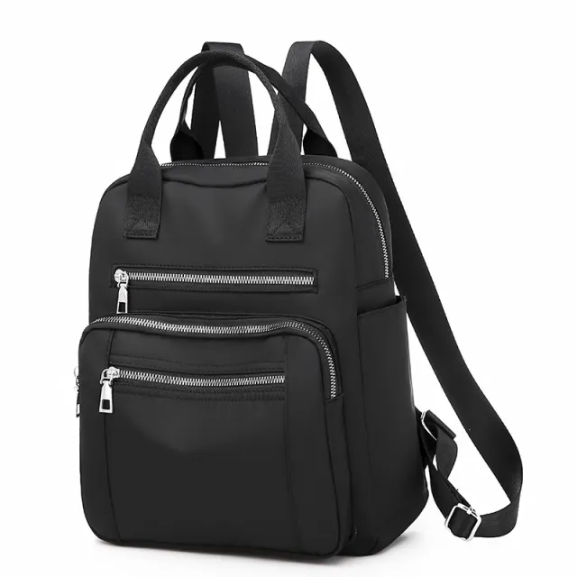 Oxford Dual Purpose Spring New Nylon Fashion Leisure Travel Backpack Black - Shop at LoveMi