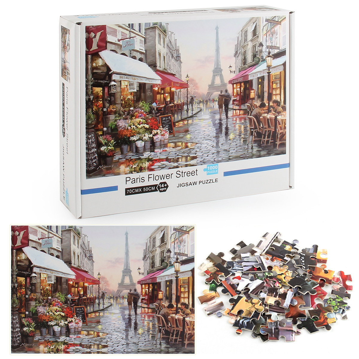 Title 5, Eiffeltoren Bloemenstraat Puzzel 1000 stukjes, ...