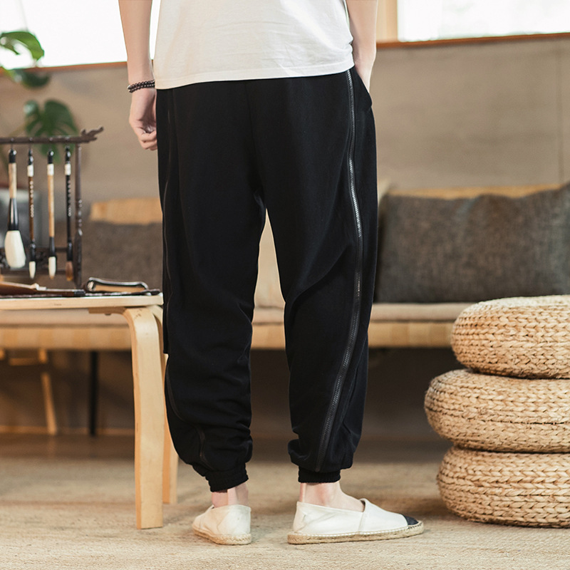 Title 3, Mens Chinese Style Embroidered Linen Trousers....