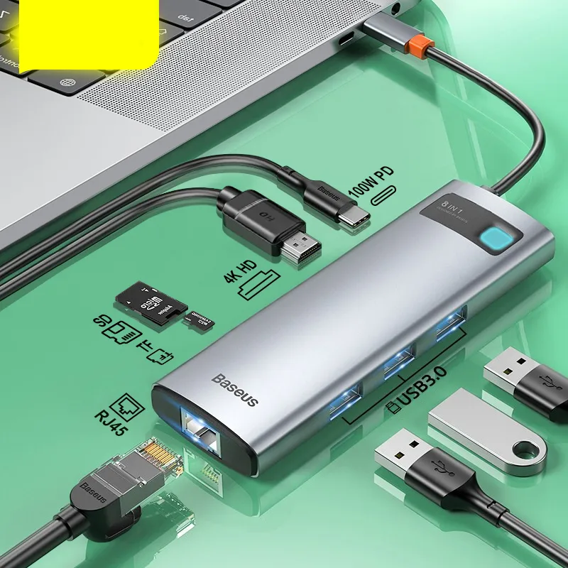 Metal Shimmer Typec Hub Multi-function Docking Station 4K HD