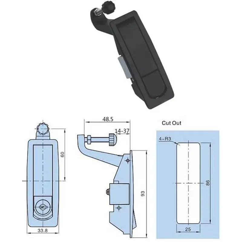 Container Truck Mechanical Door Lock Push Type Mechanical Door Lock Emka Mechanical Door Lock Reliable Quality