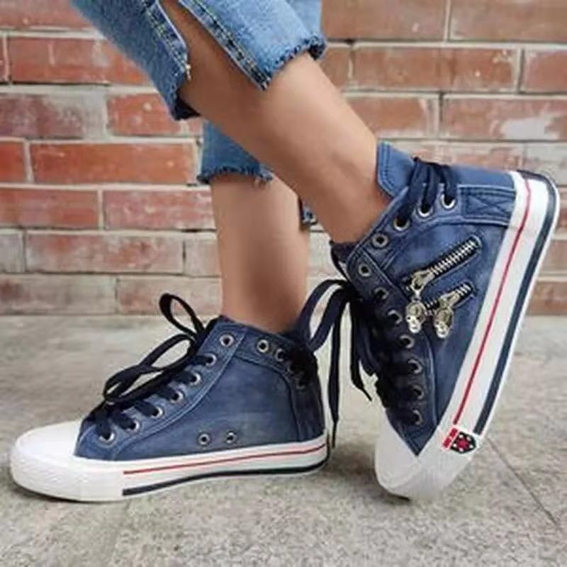 New European Style lace-up Flat-soled Student Shoes