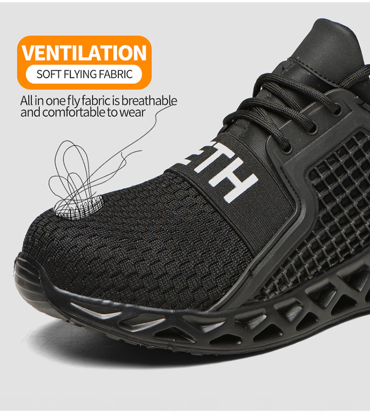 Title 7, Fly-Woven Mesh Breathable Labor Insurance Shoes...