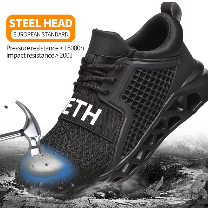 Title 21, Fly-Woven Mesh Breathable Labor Insurance Shoes...