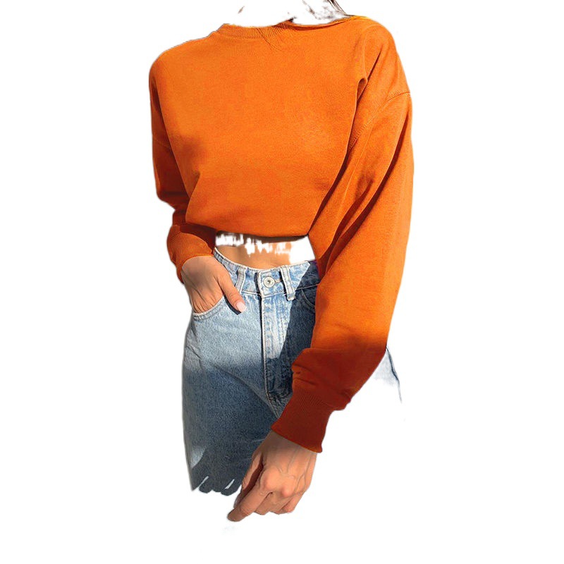 Title 3, Slim-fit High-waist Cropped Long-sleeved Top