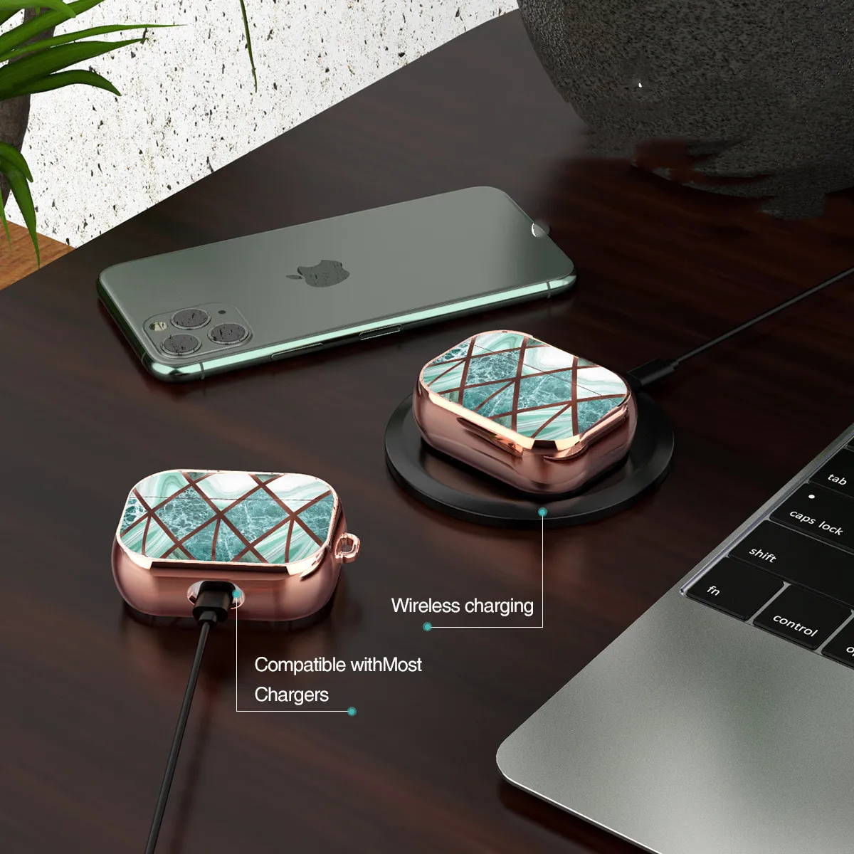 Colorful Fashion Case Protective Bluetooth Wireless Earphone Cover with The Rope – image 6