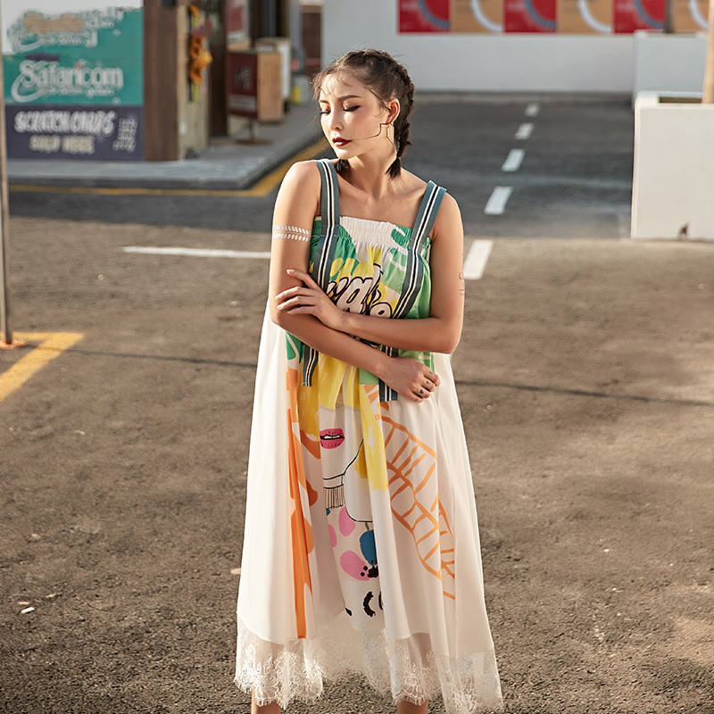 Princess Pleated Skirt With Lace Trim