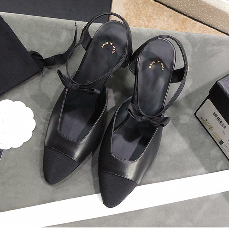 French Small Fragrant Wind Toe Cap High-heeled Sandals